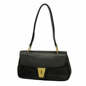 Gucci Shoulder Bag 90643 Leather Black Gold Hardware Women